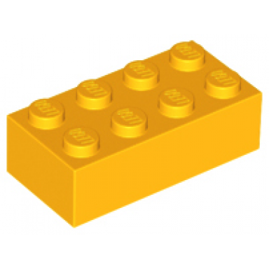 bright light orange brick 2 x 4