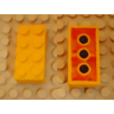 bright light orange magnet brick 2 x 4