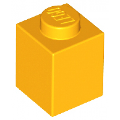 bright light orange brick 1 x 1