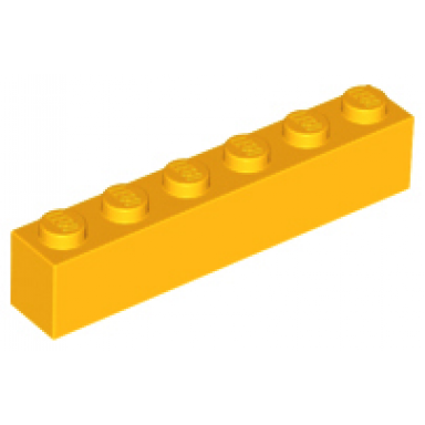 bright light orange brick 1 x 6