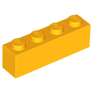 bright light orange brick 1 x 4