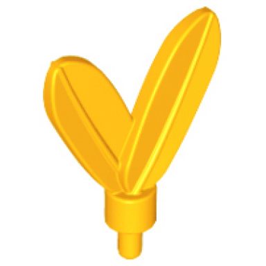 bright light orange minifigure plume feathers with small pin