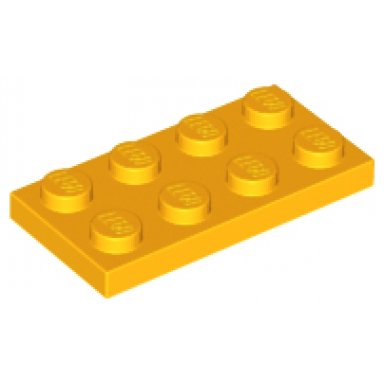 bright light orange plate 2 x 4