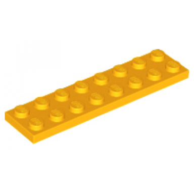 bright light orange plate 2 x 8