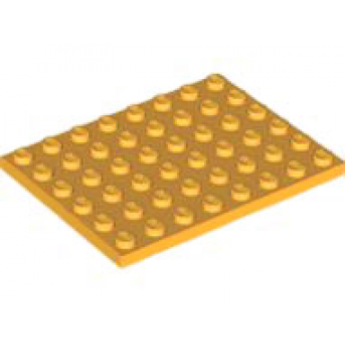 bright light orange plate 6 x 8