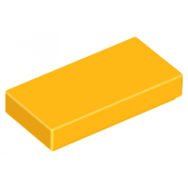 bright light orange tile 1 x 2