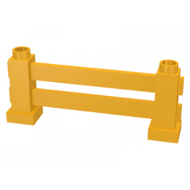 bright light orange duplo fence 1 x 6 x 2 farm