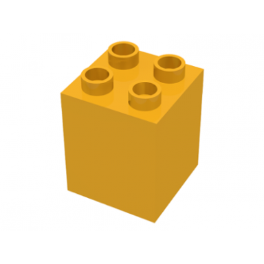 bright light orange duplo brick 2 x 2 x 2