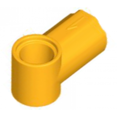 bright light orange technic axle and pin connector angled 1