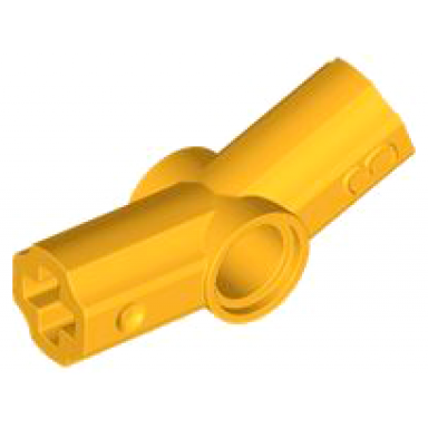 bright light orange technic axle and pin connector angled 3 - 157.5 degrees