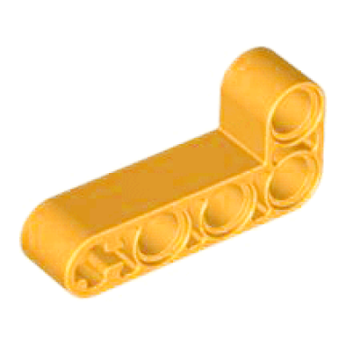 bright light orange technic liftarm modified bent thick l-shape 2 x 4