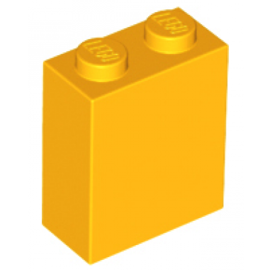 bright light orange brick 1 x 2 x 2 with inside stud holder