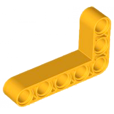 bright light orange technic liftarm modified bent thick l-shape 3 x 5