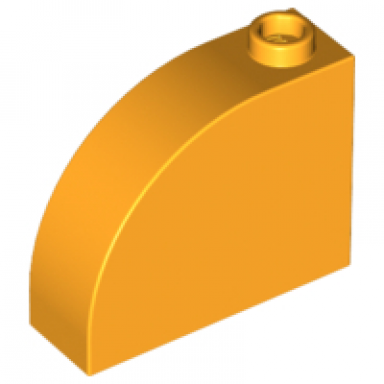 bright light orange slope curved 3 x 1 x 2 with hollow stud