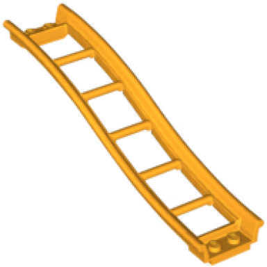 bright light orange train track roller coaster ramp small 3 bricks elevation