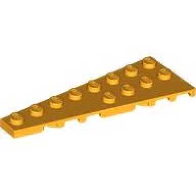 bright light orange wedge plate 8 x 3 left