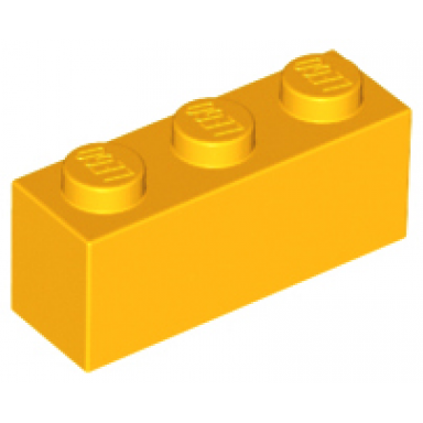 bright light orange brick 1 x 3