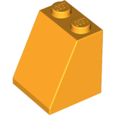 bright light orange slope 65 2 x 2 x 2 with bottom tube
