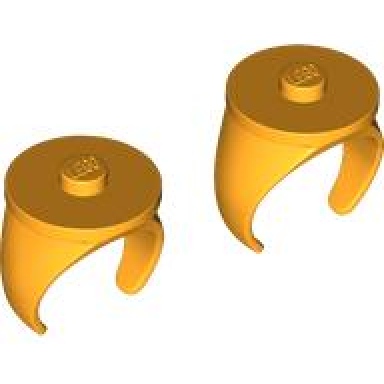 bright light orange ring with stud 2 in bag multipack