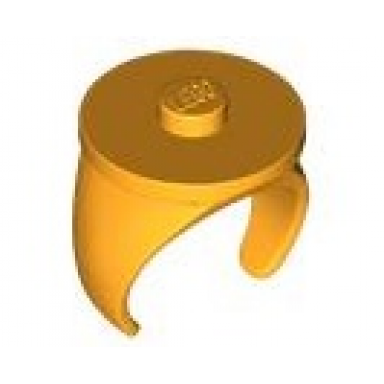 bright light orange ring with stud - 14mm inside diameter