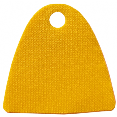bright light orange minifigure cape cloth straight bottom with single top hole - spongy stretchable fabric