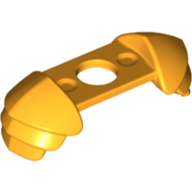 bright light orange minifigure armor shoulder pads ridged