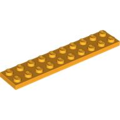 bright light orange plate 2 x 10