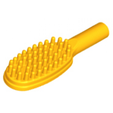 bright light orange minifigure utensil hairbrush - 10mm handle