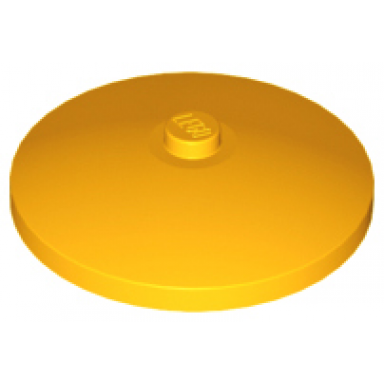 bright light orange dish 4 x 4 inverted radar with solid stud