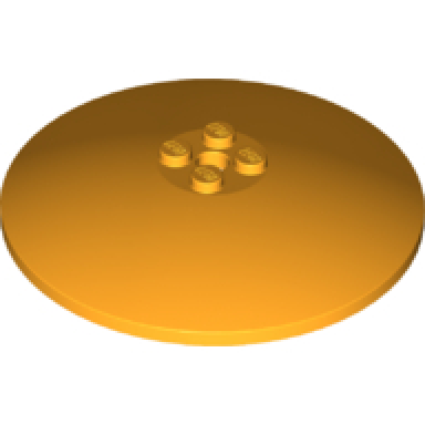 bright light orange dish 8 x 8 inverted radar - solid studs