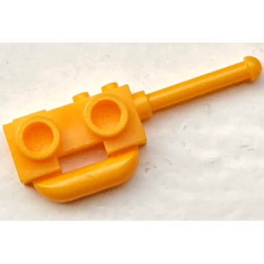 bright light orange minifigure utensil radio with extended handle