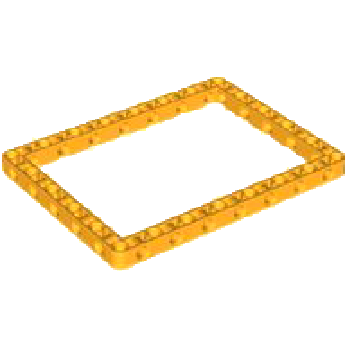 bright light orange technic liftarm modified frame thick 11 x 15 open center