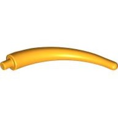 bright light orange dinosaur tail end section horn