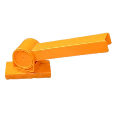 bright light orange duplo crane lower section with pivot and swivel