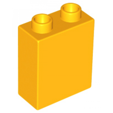 bright light orange duplo brick 1 x 2 x 2