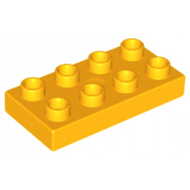 bright light orange duplo plate 2 x 4 x 1 2 thick