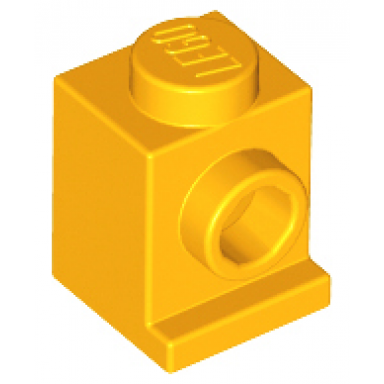 bright light orange brick modified 1 x 1 with headlight