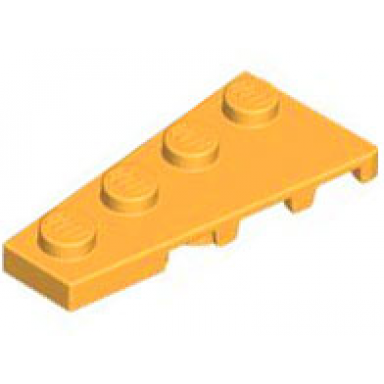 bright light orange wedge plate 4 x 2 left