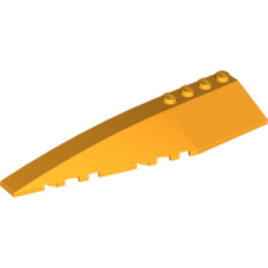 bright light orange wedge 12 x 3 left