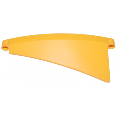bright light orange technic panel curved 54 5 x 13 tapered left ridged