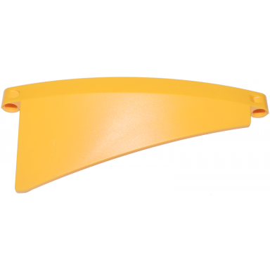 bright light orange technic panel curved 55 5 x 13 tapered right ridged