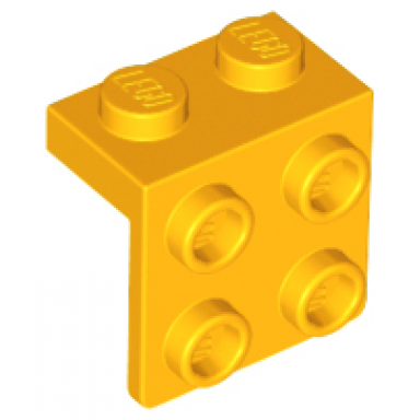 bright light orange bracket 1 x 2 - 2 x 2