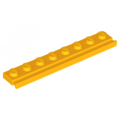 bright light orange plate modified 1 x 8 with door rail