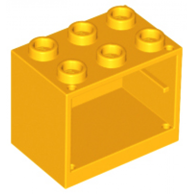 bright light orange container cupboard 2 x 3 x 2 - hollow studs