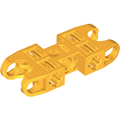 bright light orange technic axle and pin connector 2 x 5 with 2 ball joint sockets open sides