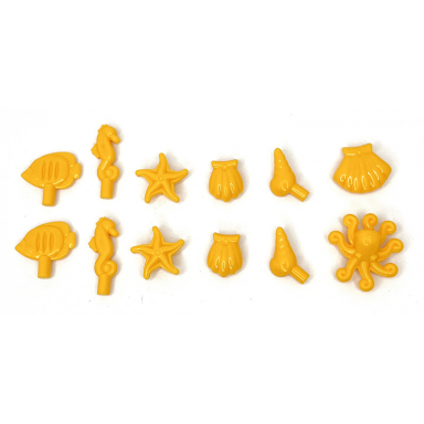 bright light orange friends accessories marine life 12 in bag multipack