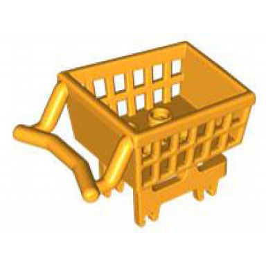 bright light orange minifigure utensil shopping cart frame