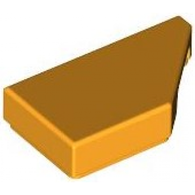 bright light orange tile modified 1 x 2 wedge right