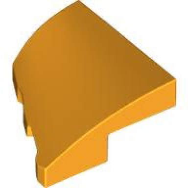bright light orange wedge 2 x 2 x 2 3 right