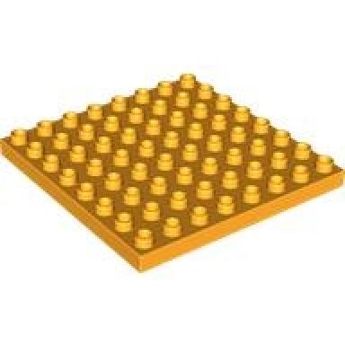 bright light orange duplo plate 8 x 8
